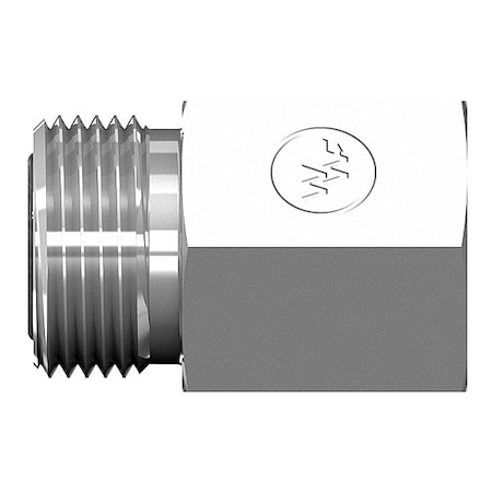 World Wide Fittings Male Flat Face O-Ring to Male O-Ring Boss Adjustable 90 Degree Elbow 4515X04X08